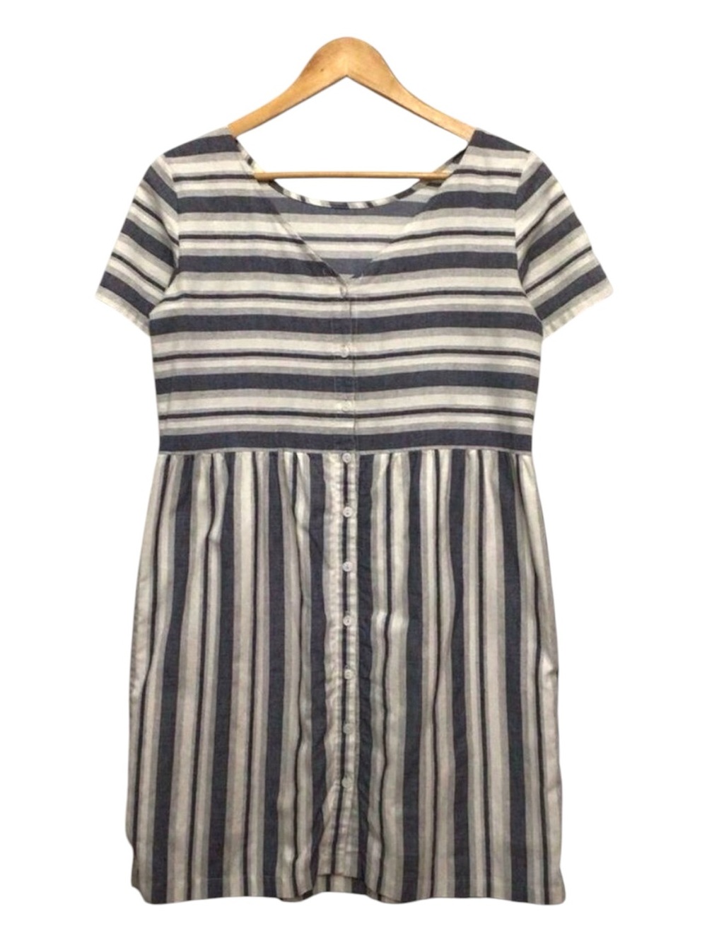 DRESS 100% cotton dress Twik Simons blue white stripes in small